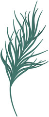 Fototapeta premium Stylized Green Botanical Leaf Illustration for Nature and Design Elements