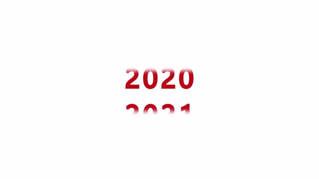 2000 to 2030 Year Scrolling Text Animation on Transparent Background in 4k video animation. Year Counter Scrolling Animation From 2000 to 2030 With Alpha Channel, Calendar animation of years