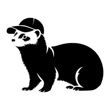 Ferret Wearing Ballcap