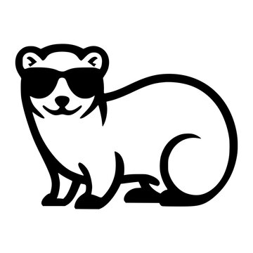 Ferret Wearing Sunglasses