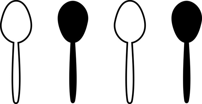 spoon fork and spoon icon. Vector illustration.