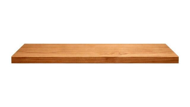 PNG Minimal wooden shelf on white