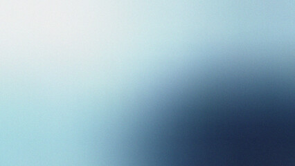 Fototapeta premium Vector abstract blue gradient background with a soft grainy texture, creating a smooth transition from light cyan to deep navy blue for a modern aesthetic