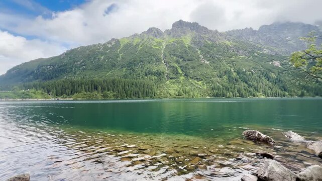 Morskie Oko Mountain Lake Poland

Crystal-clear Morskie Oko mountain lake beneath dramatic granite peaks, Tatra National Park, Poland, 20 July 2026.

