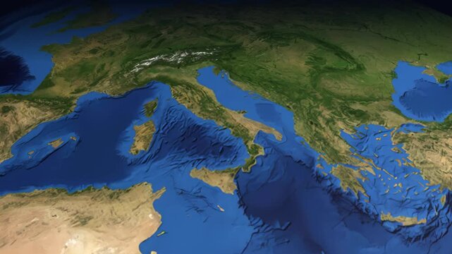 Animated Flight Route Map from Barcelona Spain to Melbourne Australia