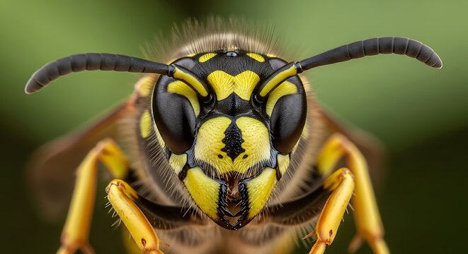Close-up of a Yellow Jacket Insect.