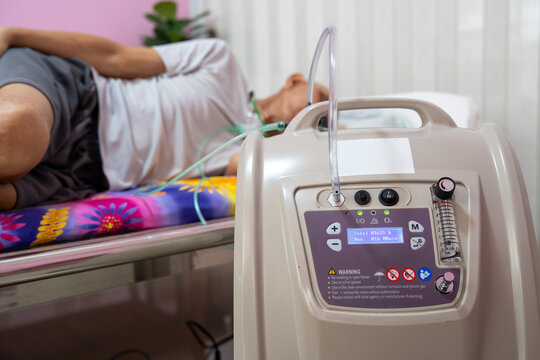 Patients with tracheostomy tubes use oxygen concentrators to assist with breathing.