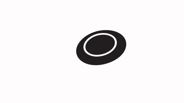 Frisbee Flying Animation Icon Design