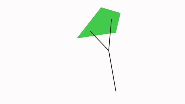 Green Kite Animation Icon Design