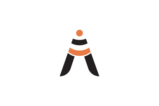 Abstract Letter A Lighthouse Compass Logo Monogram Icon Vector Graphic Design Template For Branding