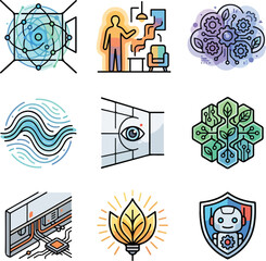 Fototapeta premium Ideal for smart home/office architecture, IoT device manufacturers, and UX/UI design blogs focusing on invisible, frictionless technology and ambient intelligence.