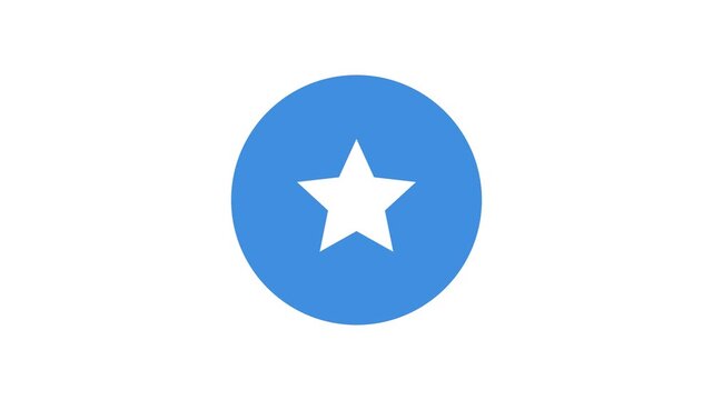 Icon Flag Somalia Circle Bounce 4K Transparent