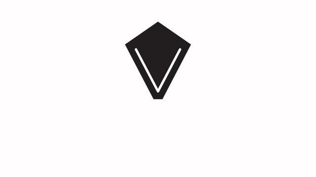 Flying Kite Motion Animation Icon