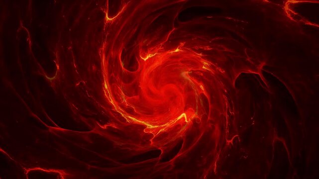 Abstract fiery red and orange swirling energy vortex background seamless loop