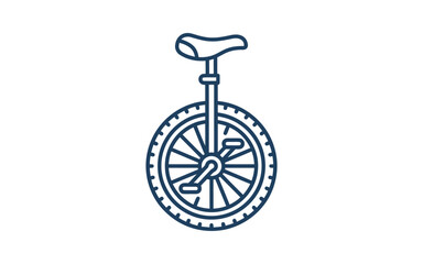 Minimalist Unicycle Outline Icon © ajeng