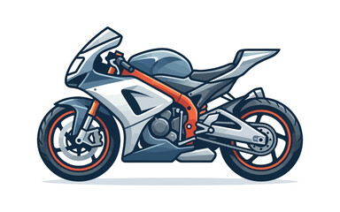 Obraz premium Sport Motorcycle Vector Illustration