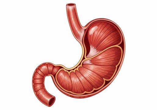 精密な解剖学イラスト：生命の消化器系