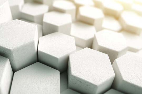 white hexagonal blocks