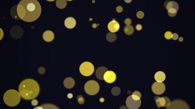 3d animation bokeh golden lights sparkle glitter soft glow blur background featuring shimmering yellow light circles for festive video overlays
