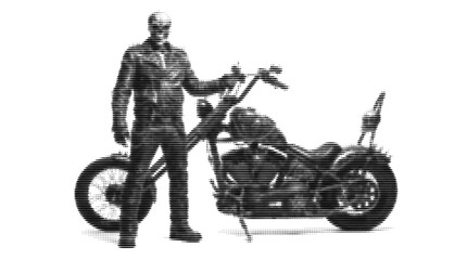 biker skeleton warrior with custom chopper motorcycle vector illustration © Msbhai