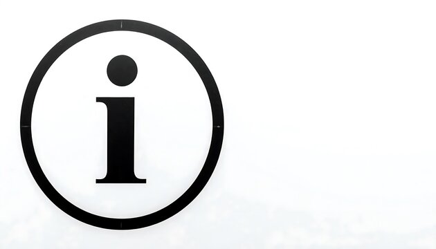 Minimalist information symbol icon design.