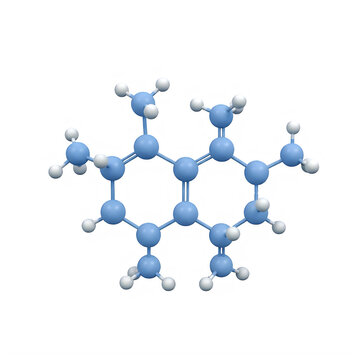 Molecular structure of benzene with hydrogen atoms