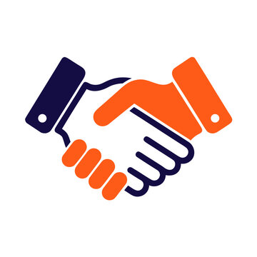 Handshake icon symbolizing business partnership and agreement, clean line and solid vector style, corporate deal concept