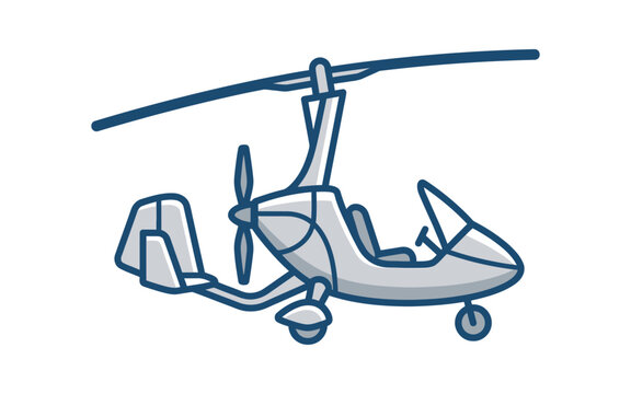 Gyroplane Vector Illustration