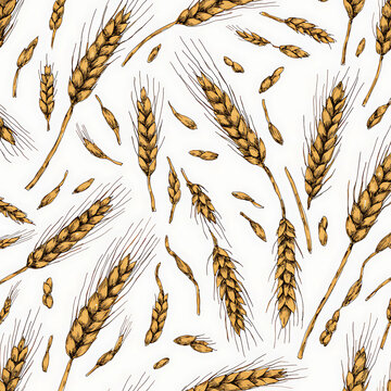wheat seamless pattern