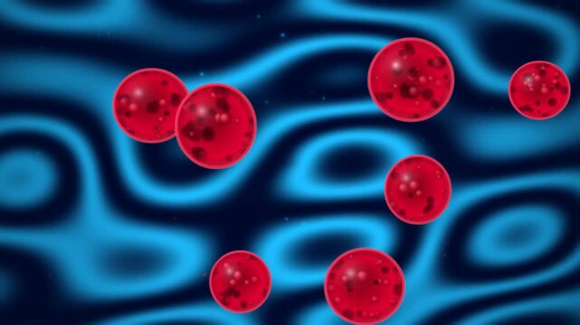 Cyclospora Cayetanensis Oocysts Floating in Contaminated Fluid Abstract Background 3D Render for Waterborne Parasitic Disease Research and Infectious Disease Medical Editorial Use