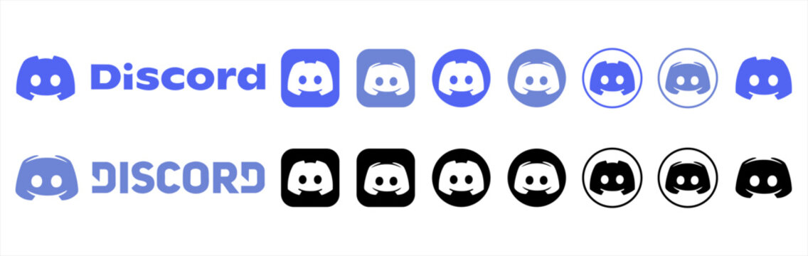 Discord social media App icon collection. discord logo transparent png & vector set 2026