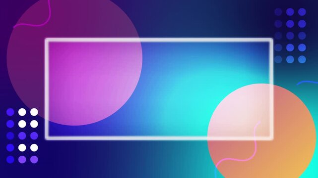 Colorful creative glass morphism background in 4K. Modern Frosted Glass UI Frame with Abstract Gradient Shapes for Presentations, App Showcase sass intro, Technology and Branding. Advertisement asset.