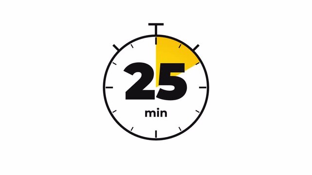 30 Minute Countdown Timer Motion Graphic for Fitness Workout Training and Online Learning RGB alpha in 4k video