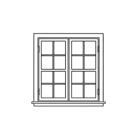 Obraz premium Window with multiple panes
