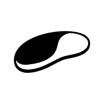 Minimal black computer mouse icon - A sleek, modern black computer mouse icon with a simple, clean design for digital or web use.