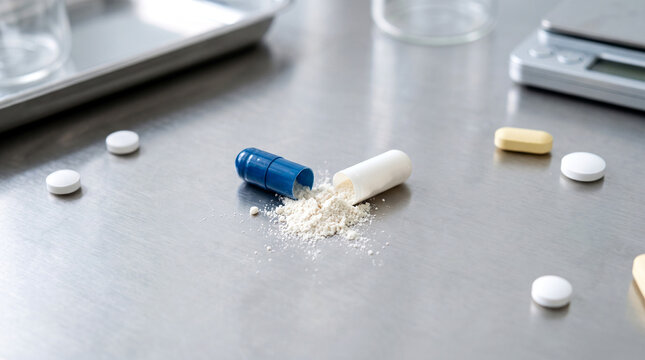 pills opened on the table