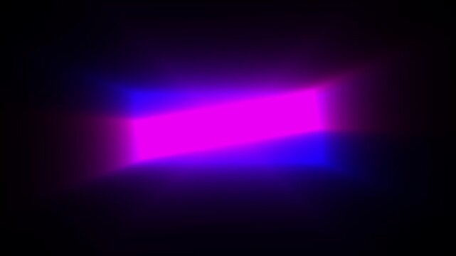 Abstract neon pink and blue glowing triangle with diagonal light beam futuristic motion background loop