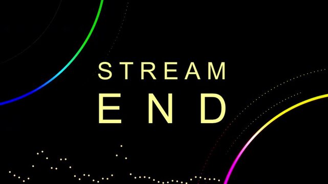 STREAM END , video background 4k for streaming is over