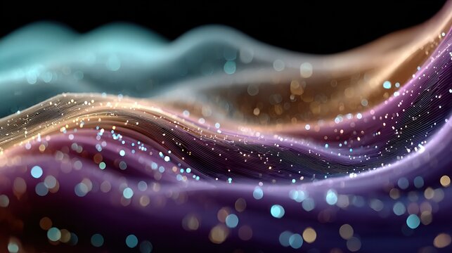 Glowing purple and blue wave.