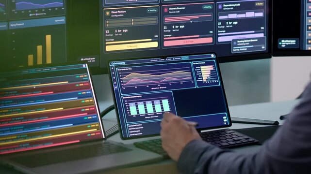 Cybersecurity Analyst Scans Laptop For Threats