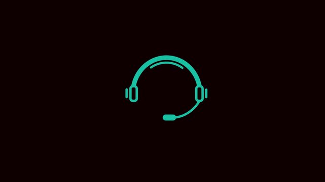 headphone icon animation, audio animation