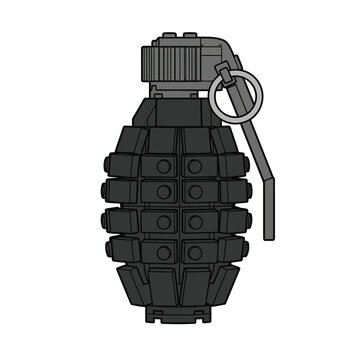 vector image of a hand grenade