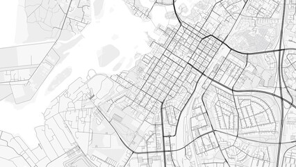 Fototapeta premium Oulu City Map. Minimalist black and white line art poster for printing, wallpaper, wall art, and map resources for home and office decor