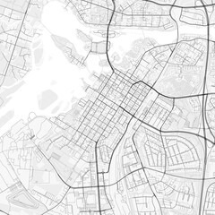 Obraz premium Oulu City Map. Minimalist black and white line art poster for printing, wallpaper, wall art, and map resources for home and office decor