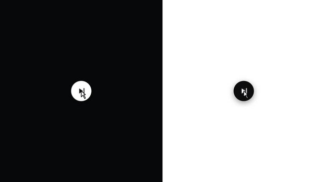 Digital Media Player and Interface Control Icons. 4K Video