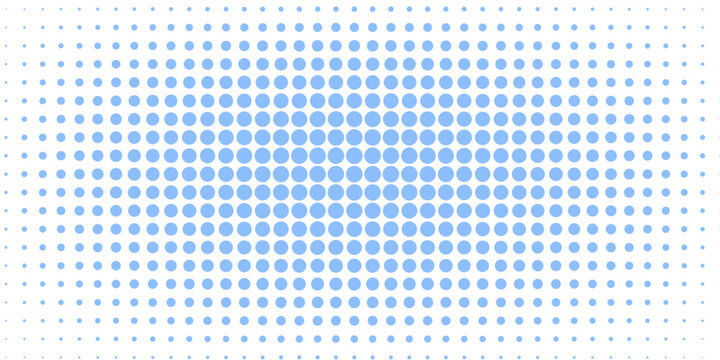 Pola mulus dari titik-titik polka biru yang digambar tangan pada latar belakang putih, menciptakan desain wallpaper abstrak yang tenang dan lucu.