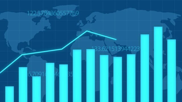 Business growth concept, finance analysis graph