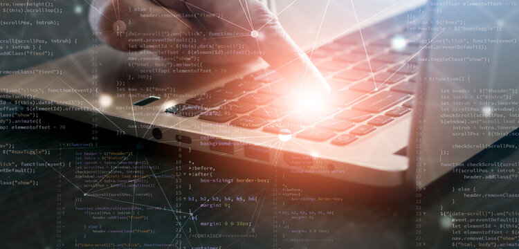 laptop web programming banner