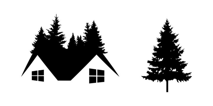 house and trees