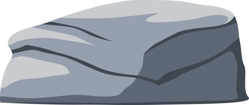 vector cartoon illustration of a rock